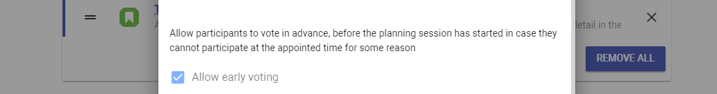 Allow early voting (settings)