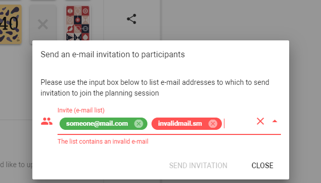 Send invitation via e-mail