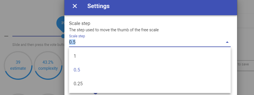 Custom free scale step